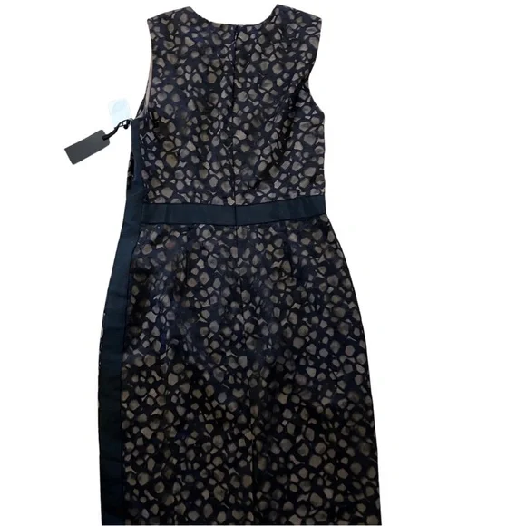 NWT Vera Wang Collection Black Cocktail Coastal Sleeves Dress Size 8 - Picture 3 of 9